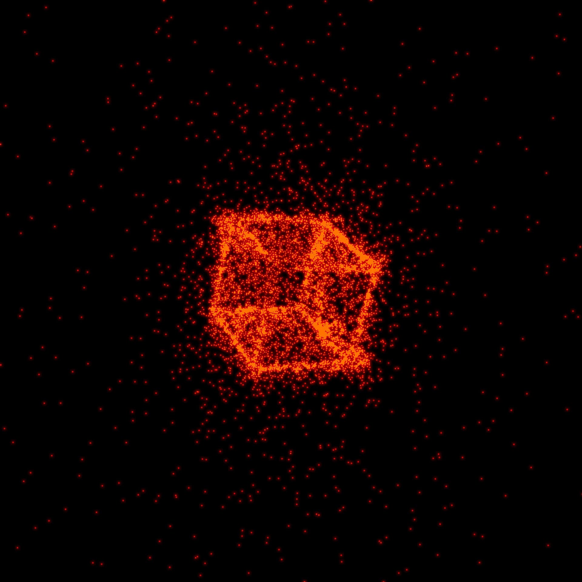 Interactive particles experiment 1a