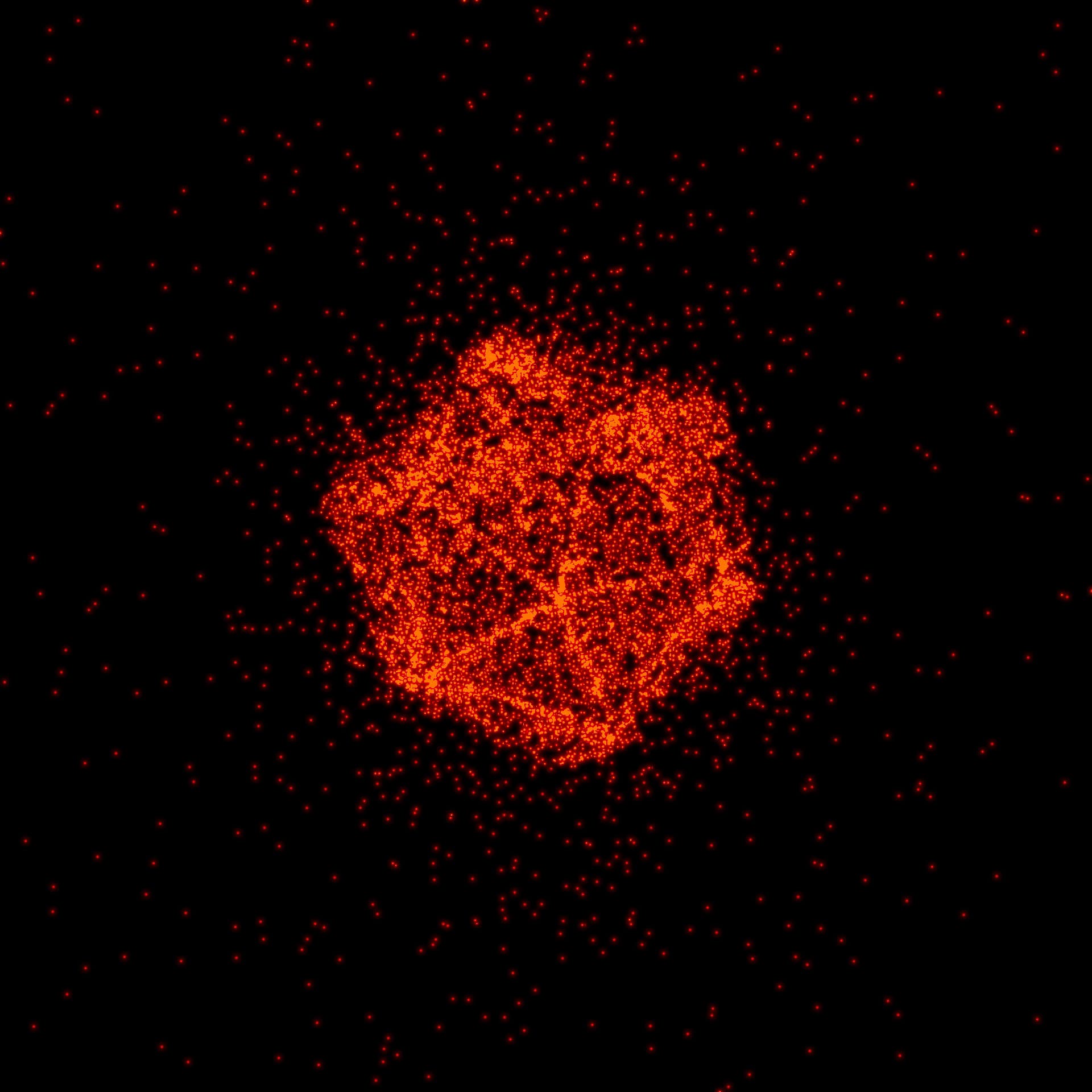 Interactive particles experiment 1b