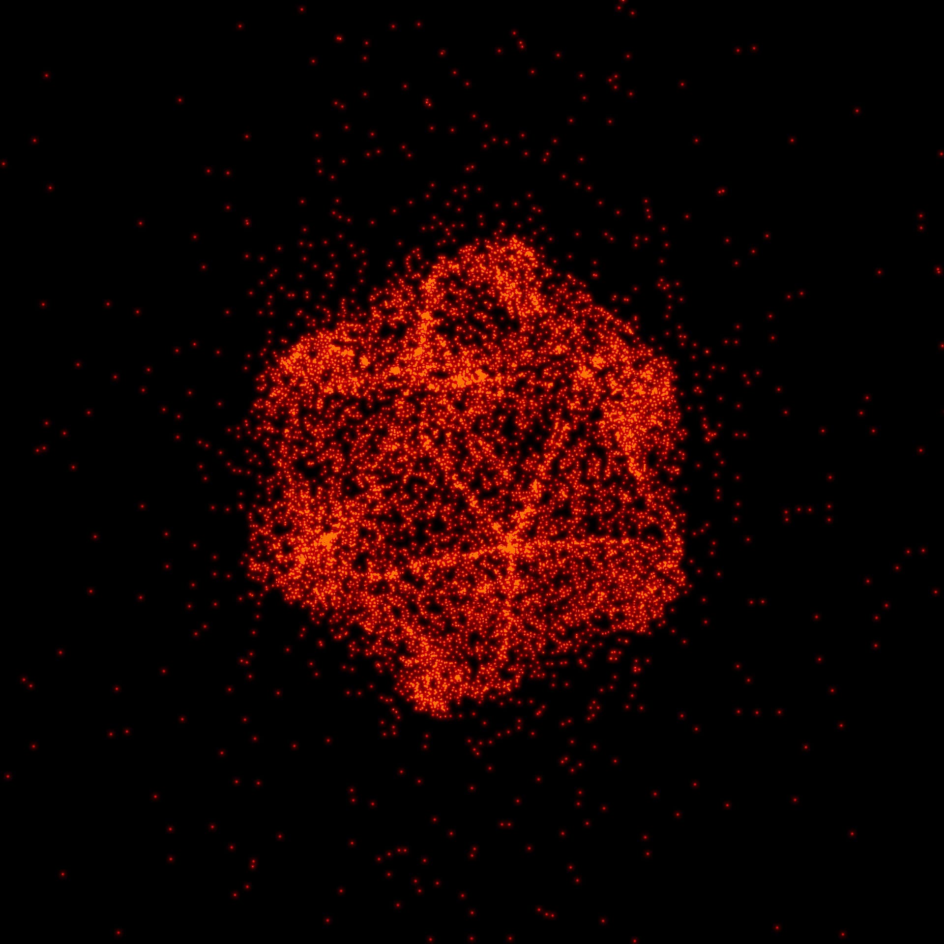 Interactive particles experiment 1c