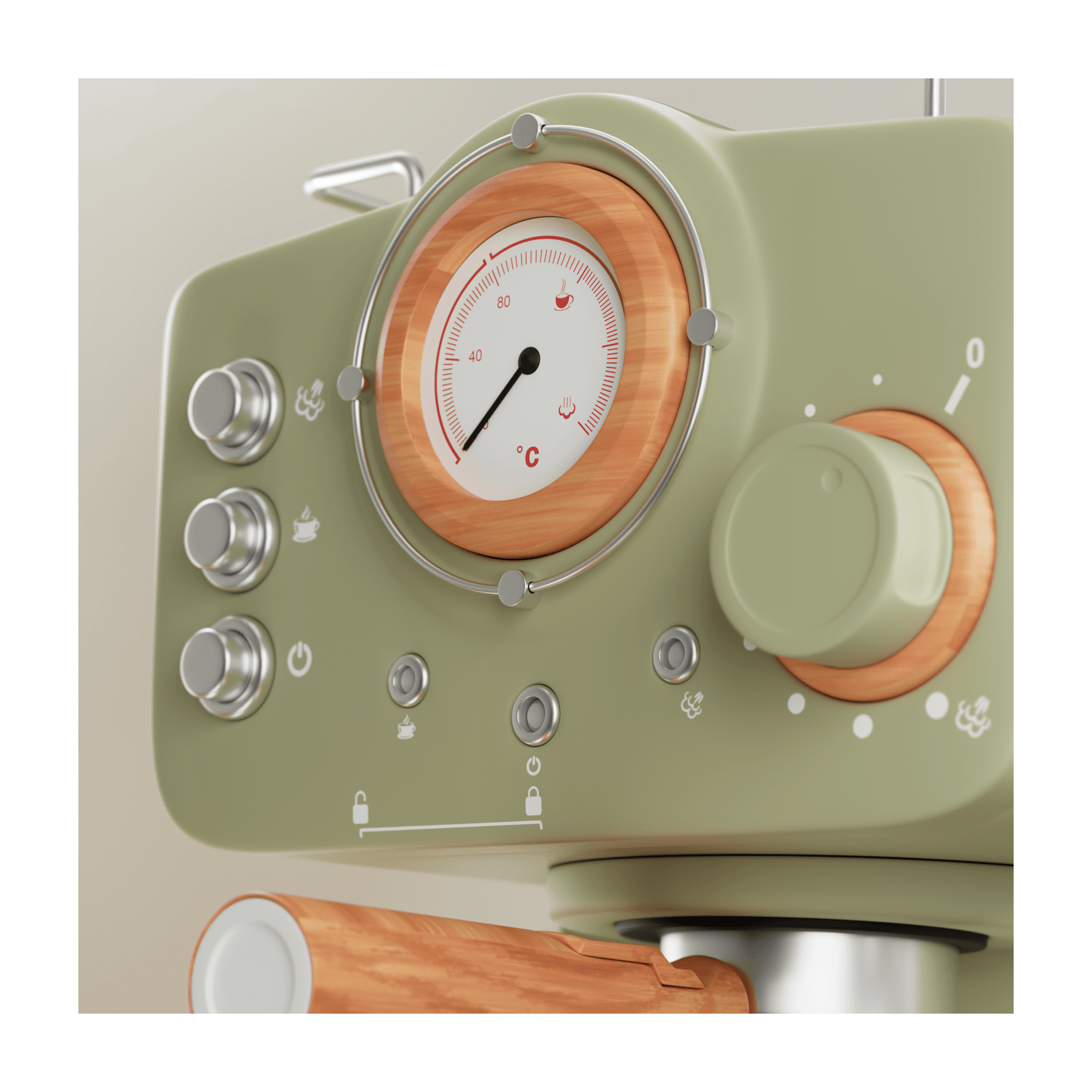 Create Thera Retro Matt single pistacho close-up