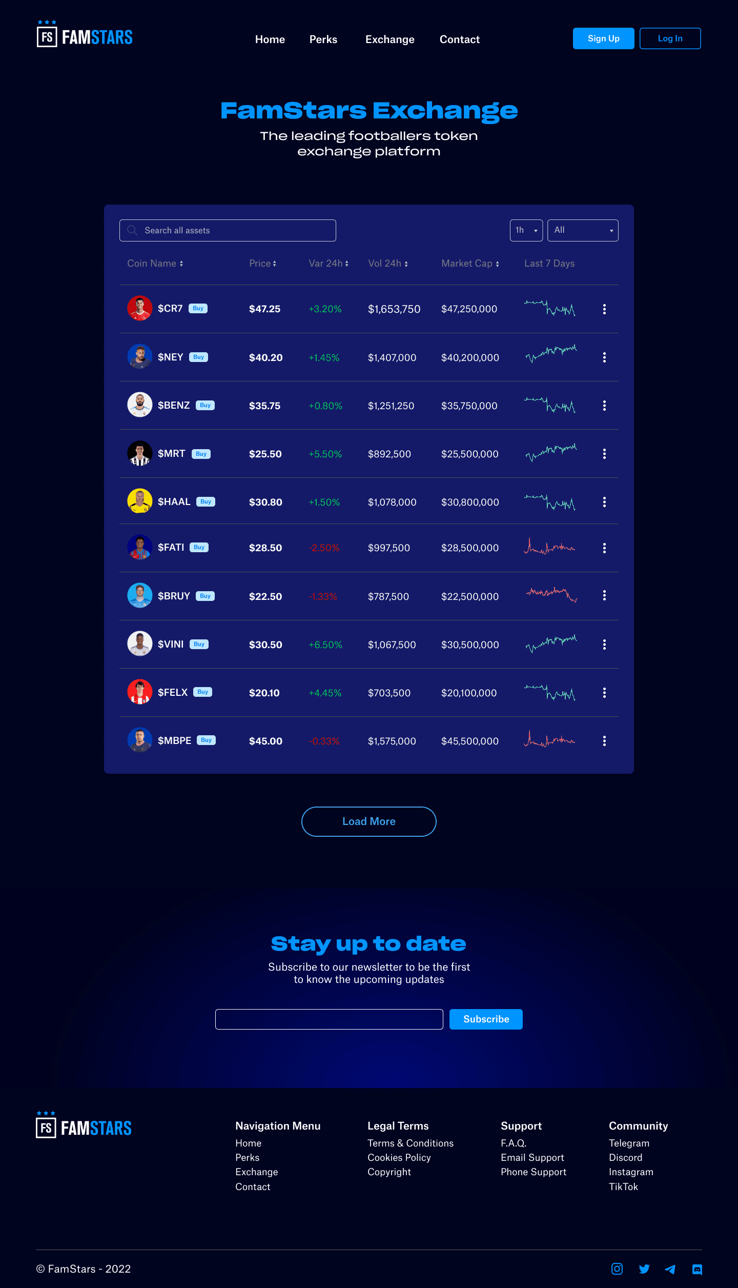 Exchange screen
