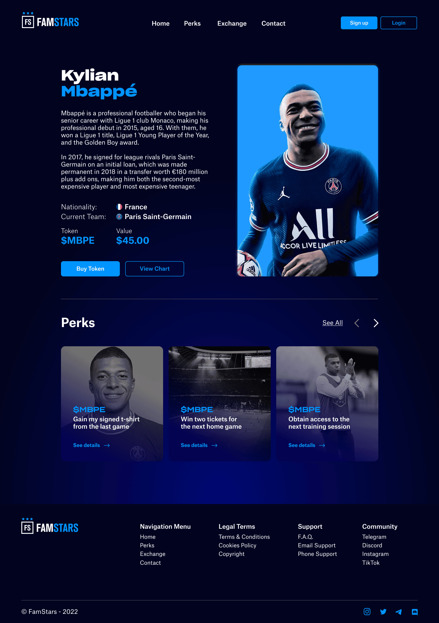 Player card