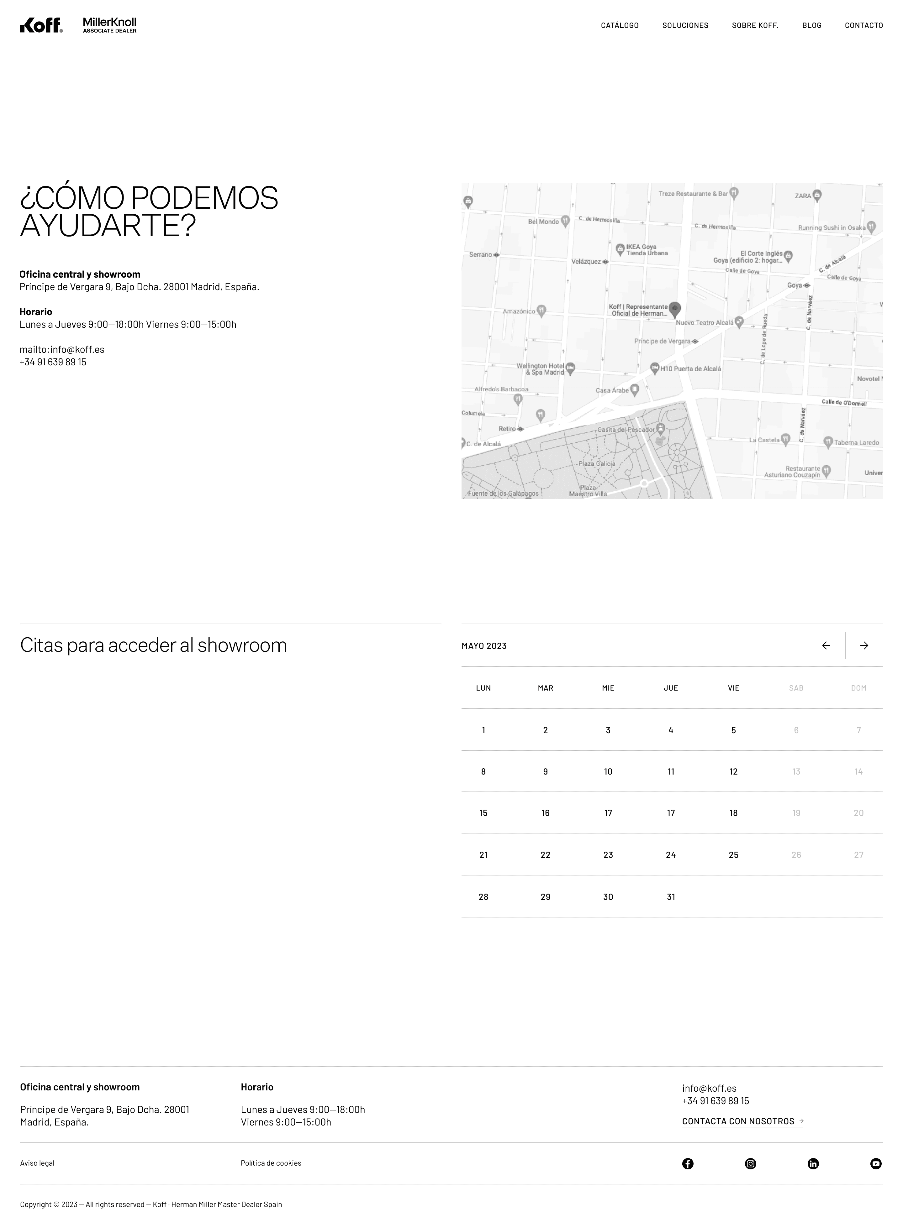 Contact page