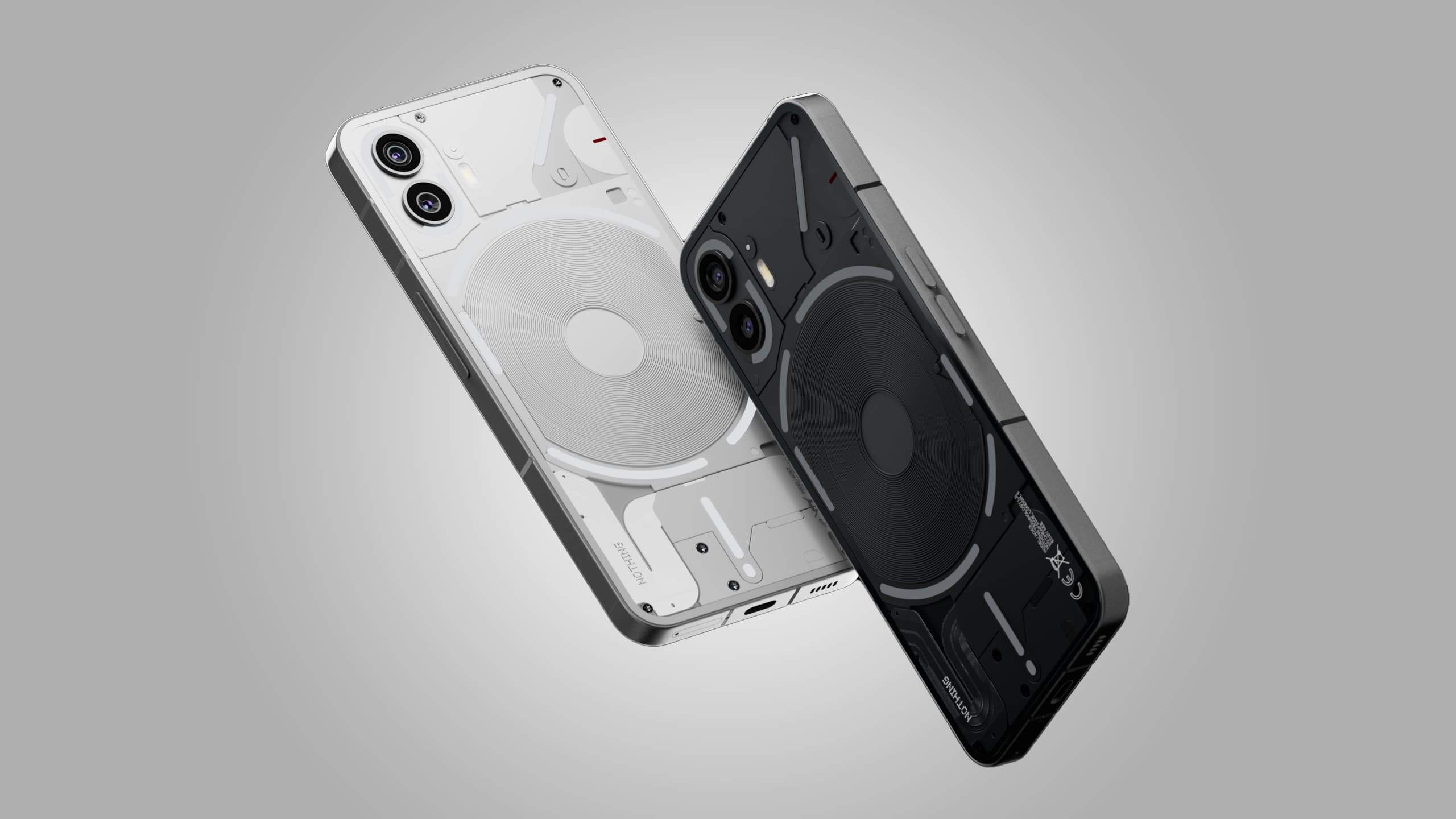 Nothing Phone (2) perpendicular white